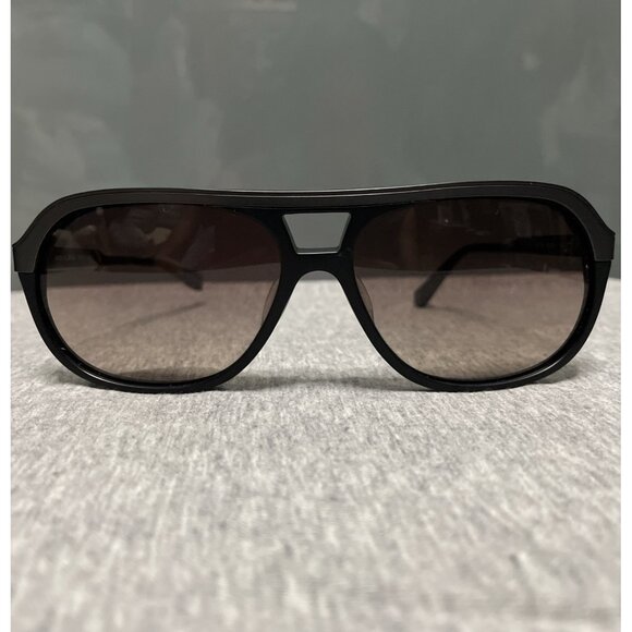 John Varvatos V767 Aviator Plastic Sunglasses Eyeglasses Matte Black Japan As Is - Picture 1 of 11